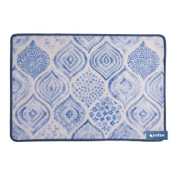 FELPUDO CON ESTAMPADO DIGITAL AZUL 50 x 70 CM