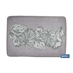 FELPUDO CON ESTAMPADO DIGITAL HOJAS GRANDES 50 x 70 CM