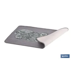 FELPUDO CON ESTAMPADO DIGITAL HOJAS GRANDES 50 x 70 CM