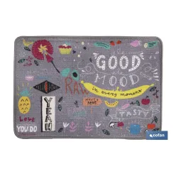 FELPUDO CON ESTAMPADO DIGITAL GOOD 50 x 70 CM