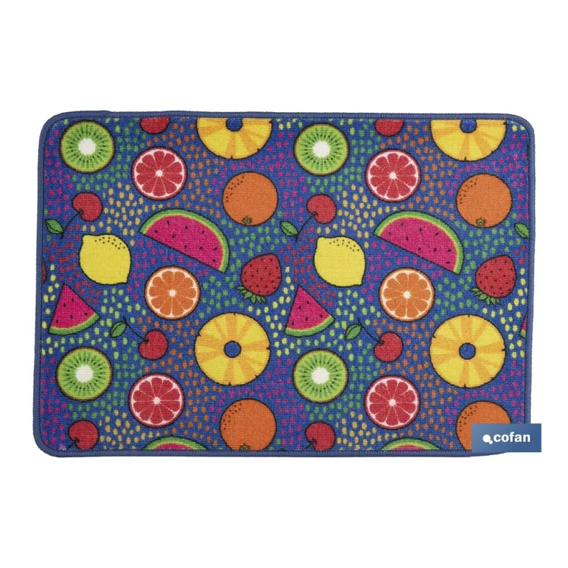 FELPUDO CON ESTAMPADO DIGITAL FRUTAS 50 x 70 CM