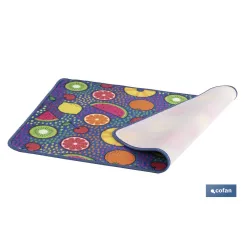 FELPUDO CON ESTAMPADO DIGITAL FRUTAS 50 x 70 CM