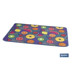 FELPUDO CON ESTAMPADO DIGITAL FRUTAS 50 x 70 CM