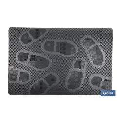 FELPUDO INTERIOR/EXTERIOR DE CAUCHO 40 X 60 X 0,8 CM DISEÑO CON HUELLAS