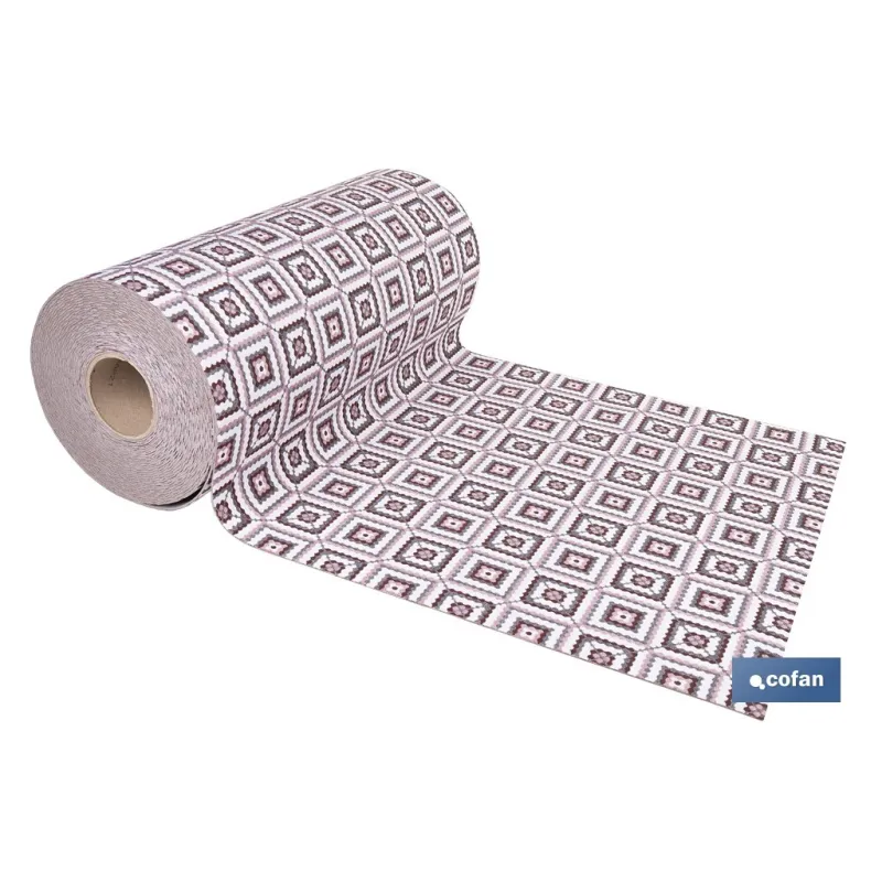 ROLLO DE ALFOMBRA EN CUADROS CROCHET 50% ALGODÓN 50% POLIÉSTER 50 CM X 15 M