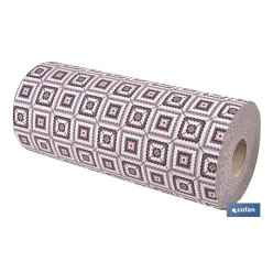 ROLLO DE ALFOMBRA EN CUADROS CROCHET 50% ALGODÓN 50% POLIÉSTER 50 CM X 15 M