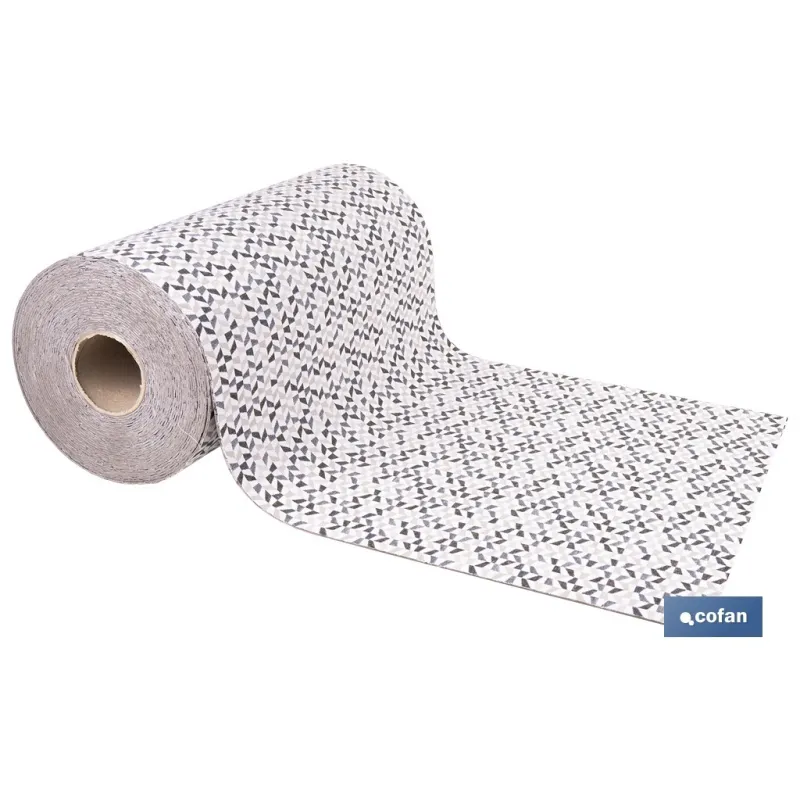 ROLLO DE ALFOMBRA EN MOSAICOS VANGUARDISTA 50% ALGODÓN 50% POLIÉSTER 50 CM X 15 M