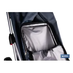 CARRO DE LA COMPRA GRIS ABATIBLE DE ALUMINIO CON 6 RUEDAS GIRATORIAS 53 L