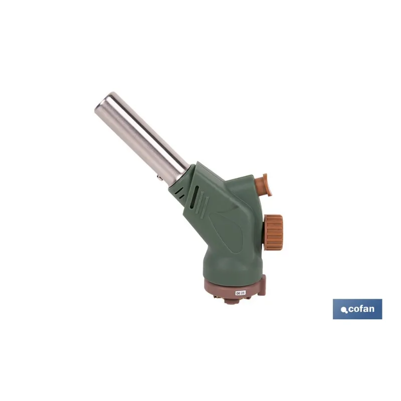 SOPLETE DE GAS CON ENCENDIDO PIEZOELÉCTRICO 14,3 X 5,5 X 12 CM