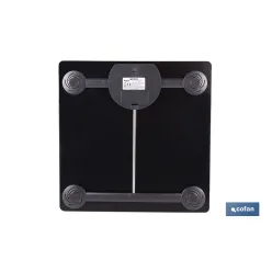 BÁSCULA DE BAÑO DIGITAL DE COLOR PIEDRA CON PANTALLA LED 30 X 30 X 2,2 CM