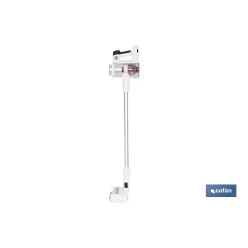 ASPIRADORA SIN CABLE CON SOPORTE A LA PARED COLOR BLANCO