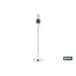 ASPIRADORA SIN CABLE CON SOPORTE A LA PARED COLOR BLANCO