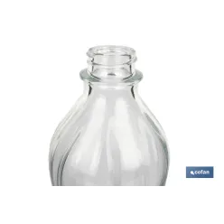 BOTELLA DE VIDRIO TRANSPARENTE TAPÓN ACERO INOXIDABLE 1 L VENTA UNITARIA