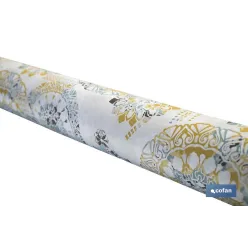 ROLLO DE MANTEL ANTIMANCHAS MOSAICO CÁLIDO 1,40 X 20 M