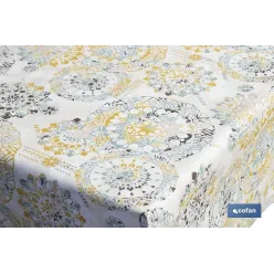 ROLLO DE MANTEL ANTIMANCHAS MOSAICO CÁLIDO 1,40 X 20 M