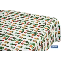 ROLLO DE MANTEL ANTIMANCHAS CON CACTUS 1,40 X 20 M
