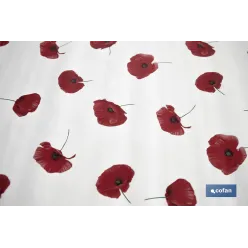 ROLLO DE HULE DISEÑO AMAPOLAS 1,40 X 20 M