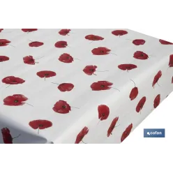 ROLLO DE HULE DISEÑO AMAPOLAS 1,40 X 20 M