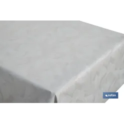 ROLLO DE MANTEL ANTIMANCHAS RESINADO FICUS 60 % ALGODÓN, 40 % POLIÉSTER 1,40 X 20 M