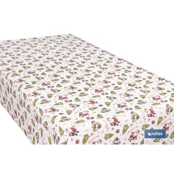 ROLLO DE MANTEL RESINADO ANTIMANCHAS ENTRE PINOS Y REGALOS 75% ALGODÓN 25% POLIÉSTER 1,40 X 15 M