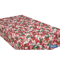 ROLLO DE MANTEL RESINADO ANTIMANCHAS ENCANTO NAVIDEÑO 75% ALGODÓN 25% POLIÉSTER 1,40 X 15 M