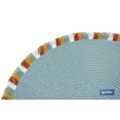 BAJOPLATO REDONDO DE COLOR AZUL MEDIDA 38 CM