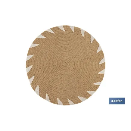 BAJOPLATO REDONDO DE COLOR NATURAL MEDIDA 38 CM