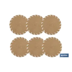 BAJOPLATO REDONDO DE COLOR NATURAL MEDIDA 38 CM