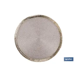 BAJOPLATO REDONDO DE COLOR CHAMPAGNE MEDIDA 38 CM