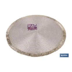 BAJOPLATO REDONDO DE COLOR CHAMPAGNE MEDIDA 38 CM