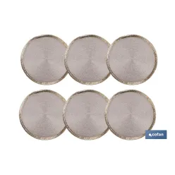 BAJOPLATO REDONDO DE COLOR CHAMPAGNE MEDIDA 38 CM