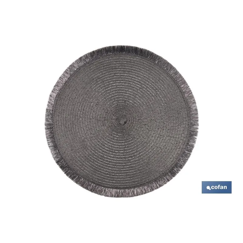 BAJOPLATO REDONDO DE COLOR PLATA MEDIDA 38 CM