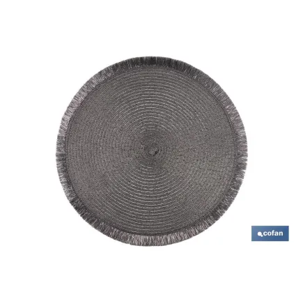 BAJOPLATO REDONDO DE COLOR PLATA MEDIDA 38 CM