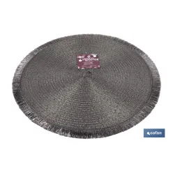 BAJOPLATO REDONDO DE COLOR PLATA MEDIDA 38 CM