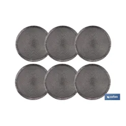 BAJOPLATO REDONDO DE COLOR PLATA MEDIDA 38 CM