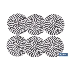 BAJOPLATO REDONDO DE COLOR NEGRO Y BEIGE MEDIDA 38 CM