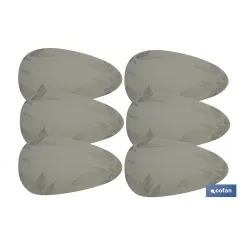 BAJOPLATO FORMA TRIANGULAR DE COLOR VERDE CLARO  ESTAMPADO  MEDIDA 45 X 36 CM