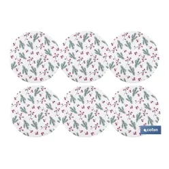 BAJOPLATO REDONDO ESTAMPADO HOJAS  MEDIDA 38 CM