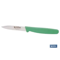 PACK DE 3 CUCHILLOS PUNTILLA COLOR ROJO VERDE AZUL