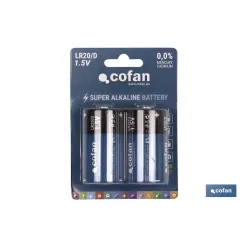 BLÍSTER DE 2 PILAS ALCALINAS LR20/D VENTA UNITARIA