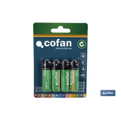 BLISTER 4 PILAS RECARGABLES AA 2300mAh