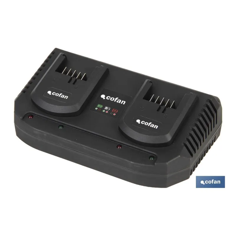 CARGADOR BATERIAS DOBLE CARGA RAPIDA 2x3,5A - 18V