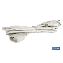 PROLONGADOR BIPOLAR 10A250V ESPIGAø4 CABLE 3M BLANCO