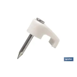 GRAPA PLÁSTICO CABLE PLANO 3,9X2,2MM