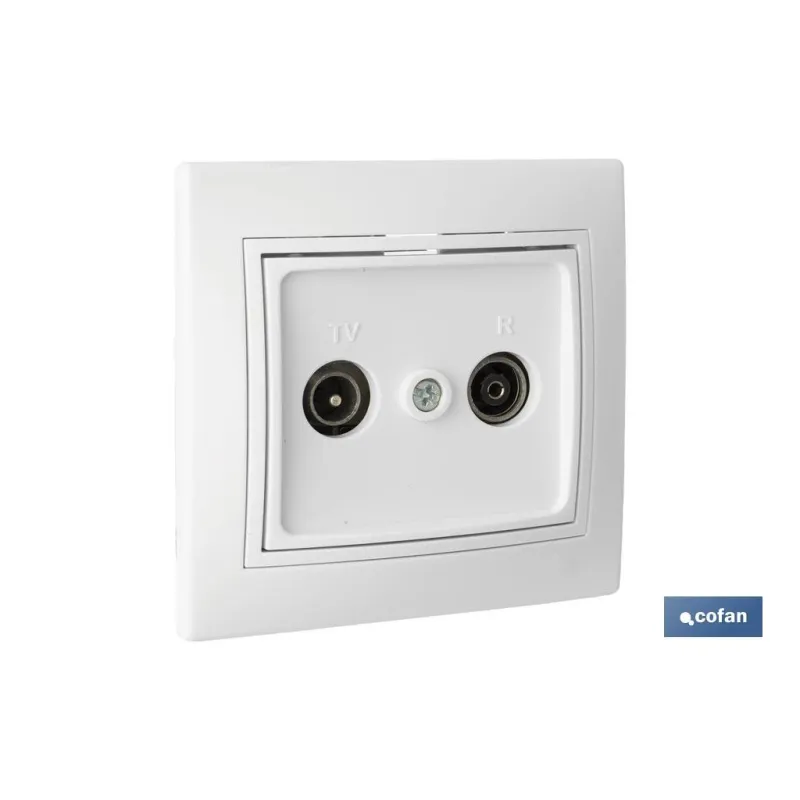 TOMA TV/RADIO EMPOTRAR BLANCO MODELO PACIFIC