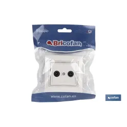 TOMA TV/RADIO EMPOTRAR BLANCO MODELO PACIFIC