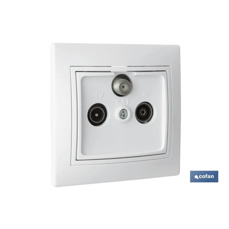 TOMA FINAL TV-SATÉLITE-RADIO MODELO PACIFIC 83X81 BLANCO