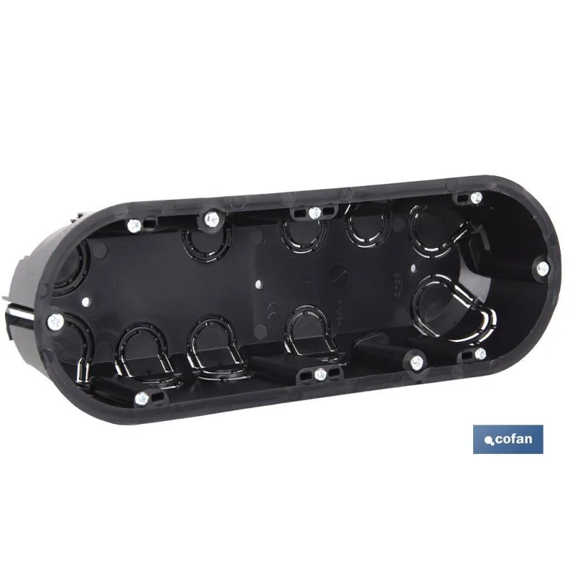 CAJA TRIPLE EMPOTRAR MECANISMOS 218X68X42 6 ENTRADAS TUBO
