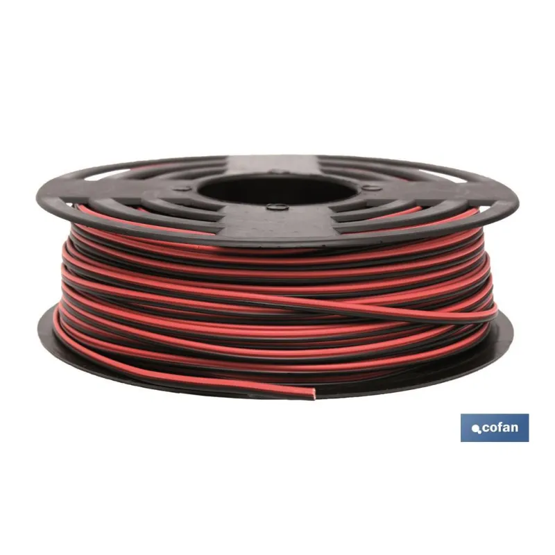 ROLLO 100M CABLE PARALELO ROJO/NEGRO (2X0,75)