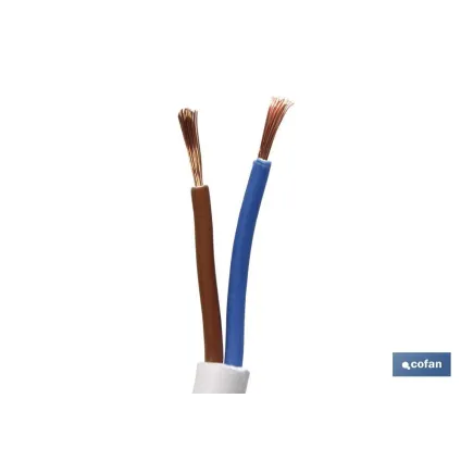 ROLLO 100M MANGUERA BLANCO H05VV-F (2X1MM)